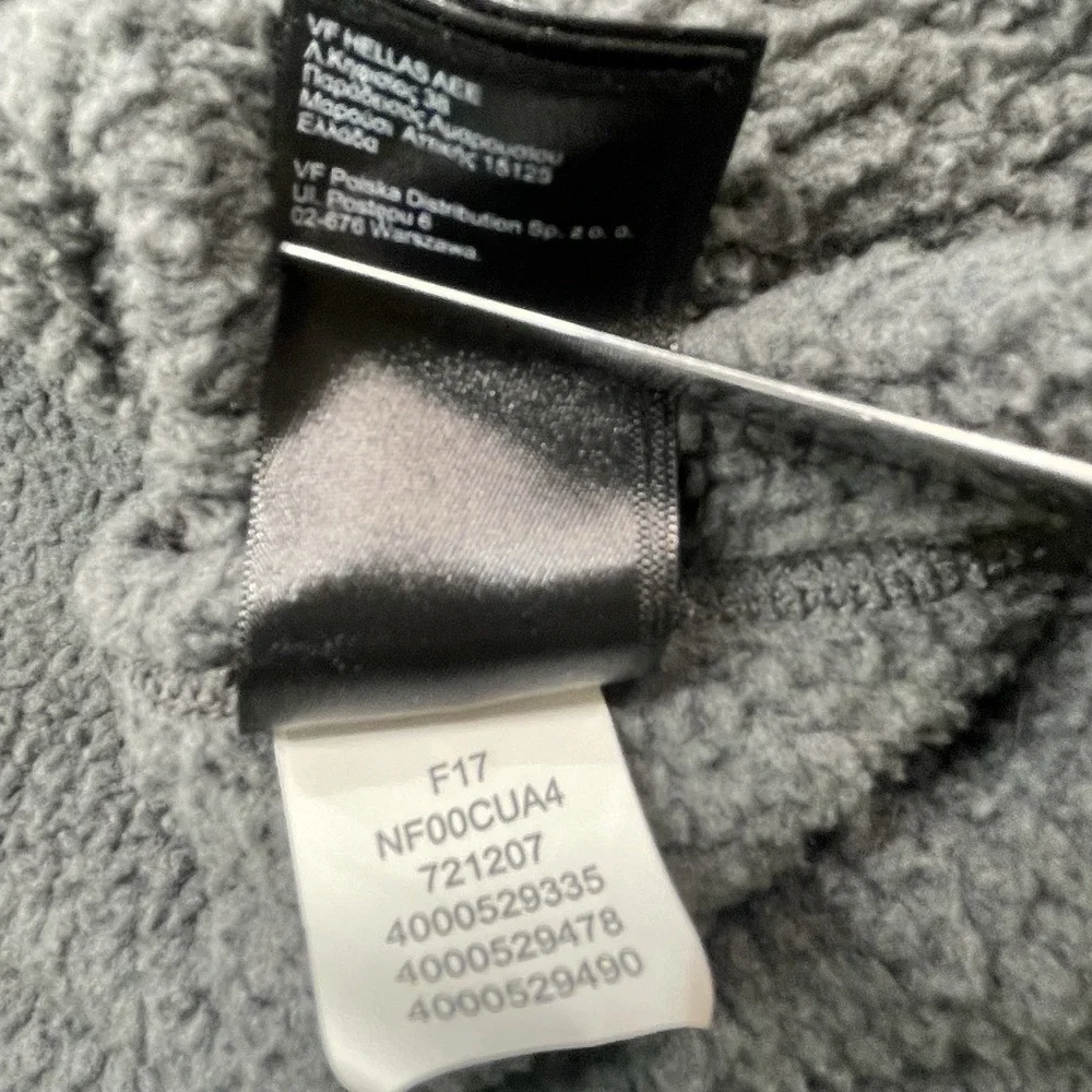 THE NORTH FACE 1/2 Zip Fleece Sz M Waffle Knit Sweater Pullover‎ Mock Neck Gray